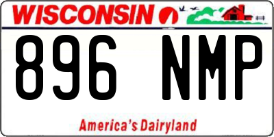 WI license plate 896NMP