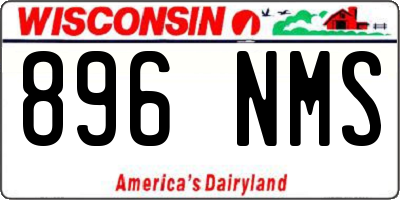 WI license plate 896NMS