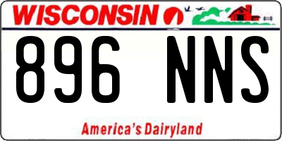 WI license plate 896NNS