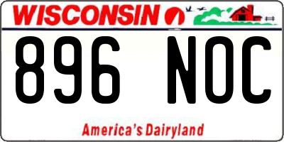 WI license plate 896NOC