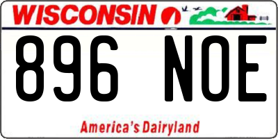 WI license plate 896NOE
