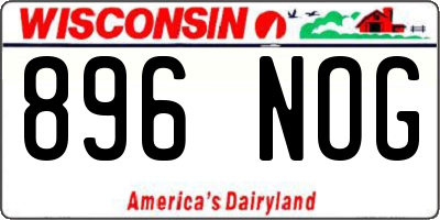 WI license plate 896NOG