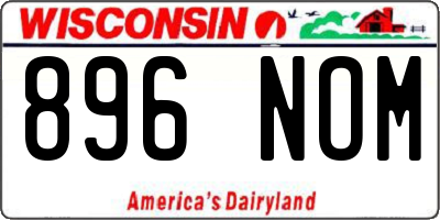 WI license plate 896NOM
