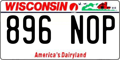 WI license plate 896NOP