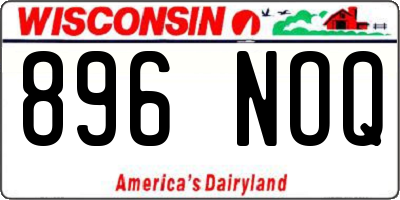 WI license plate 896NOQ