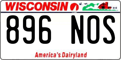 WI license plate 896NOS