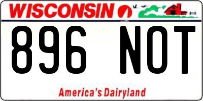 WI license plate 896NOT
