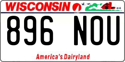 WI license plate 896NOU