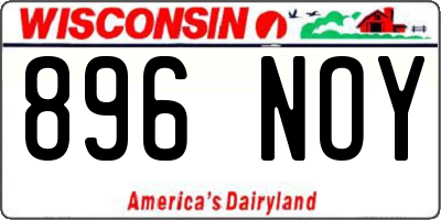 WI license plate 896NOY