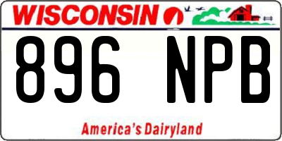 WI license plate 896NPB