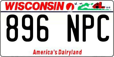 WI license plate 896NPC