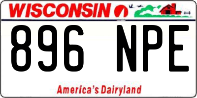 WI license plate 896NPE