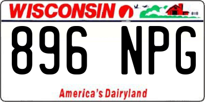 WI license plate 896NPG