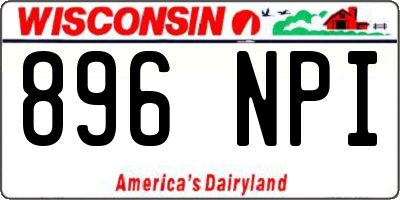 WI license plate 896NPI