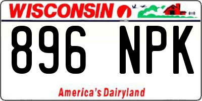 WI license plate 896NPK