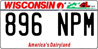 WI license plate 896NPM