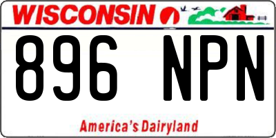 WI license plate 896NPN