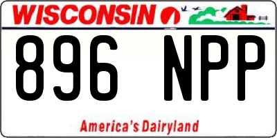 WI license plate 896NPP