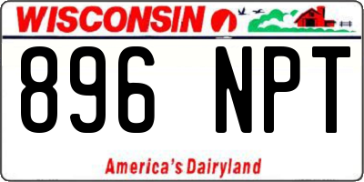 WI license plate 896NPT
