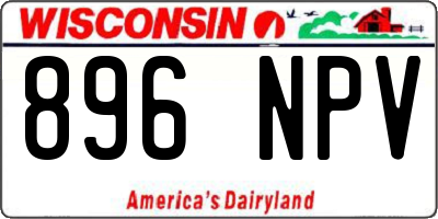 WI license plate 896NPV