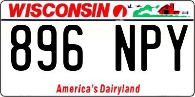 WI license plate 896NPY