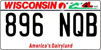 WI license plate 896NQB