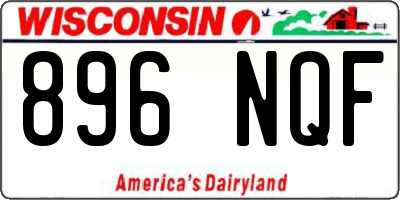 WI license plate 896NQF
