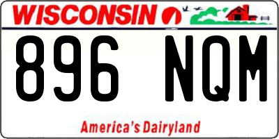 WI license plate 896NQM