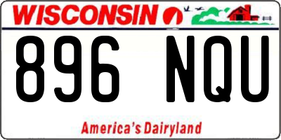 WI license plate 896NQU
