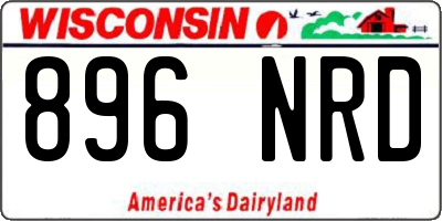 WI license plate 896NRD
