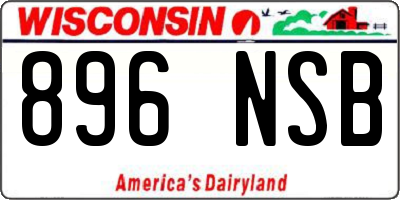 WI license plate 896NSB