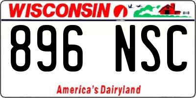 WI license plate 896NSC