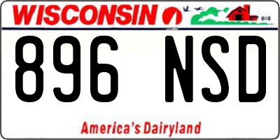 WI license plate 896NSD