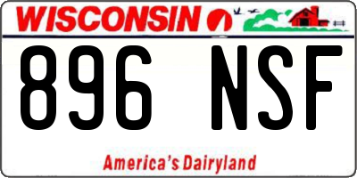 WI license plate 896NSF