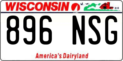 WI license plate 896NSG