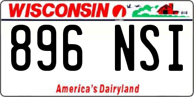WI license plate 896NSI