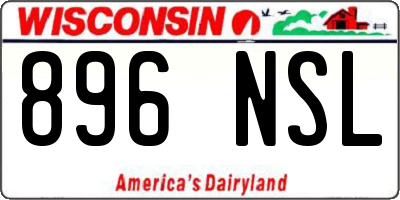 WI license plate 896NSL