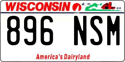 WI license plate 896NSM