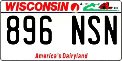 WI license plate 896NSN