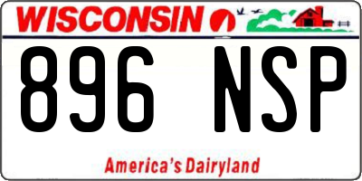 WI license plate 896NSP