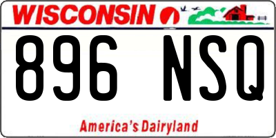 WI license plate 896NSQ