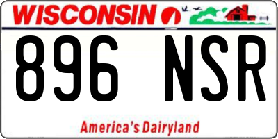 WI license plate 896NSR