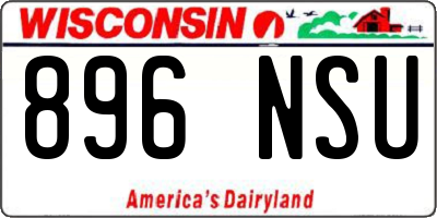 WI license plate 896NSU