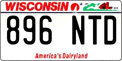 WI license plate 896NTD
