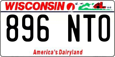 WI license plate 896NTO