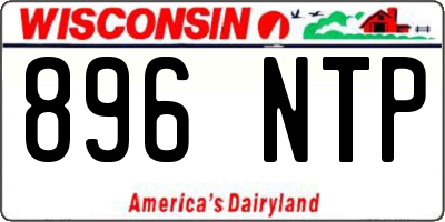 WI license plate 896NTP