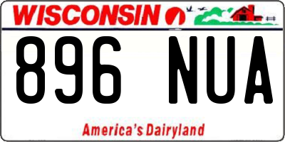 WI license plate 896NUA