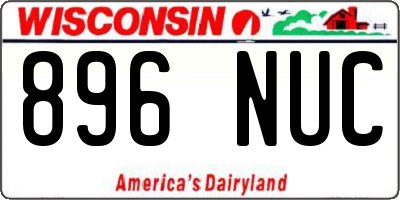 WI license plate 896NUC