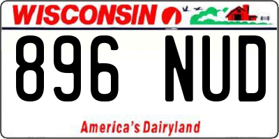 WI license plate 896NUD