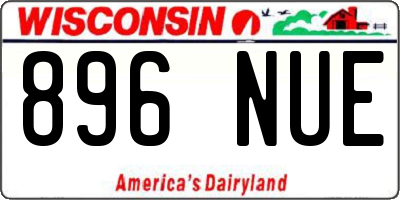 WI license plate 896NUE